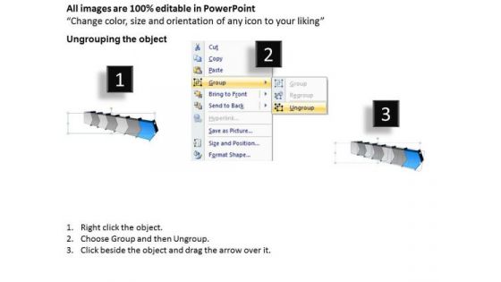 Ppt Template 3d Illustration Of Arrow Method 7 Stages Trade Strategy PowerPoint 8 Design