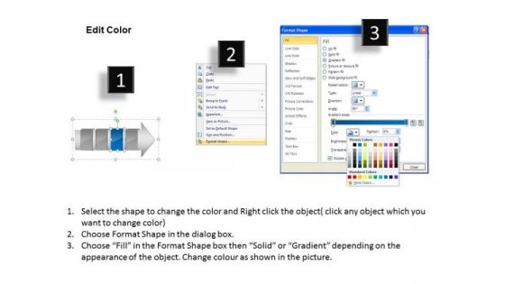 Ppt Template 4 Horizontal Missing Steps Working With Slide Numbers Demonstration Image