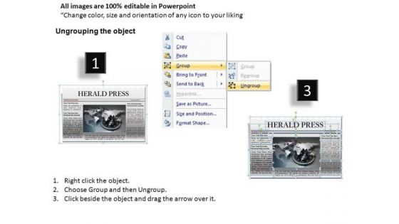 Ppt Template Editable Newspaper Headline PowerPoint Slide Graphics