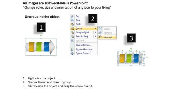 Ppt Template Horizontal Steps Working With Slide Numbers Demonstration 1 Design