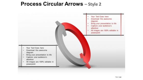 Ppt Templates 2 Factors Interconnecting Arrows Cycle Diagram PowerPoint Slides