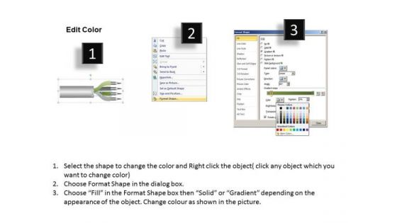 Ppt Templates Diverging Arrows Cables Wires PowerPoint Slides