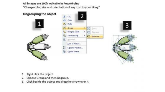 Ppt Templates Editable Cables Diagram PowerPoint Slides