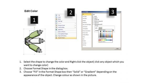 Ppt Templates Editable Cables Diagram PowerPoint Slides