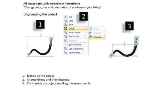 Ppt Templates Electric Cable Wires Graphics PowerPoint Slides