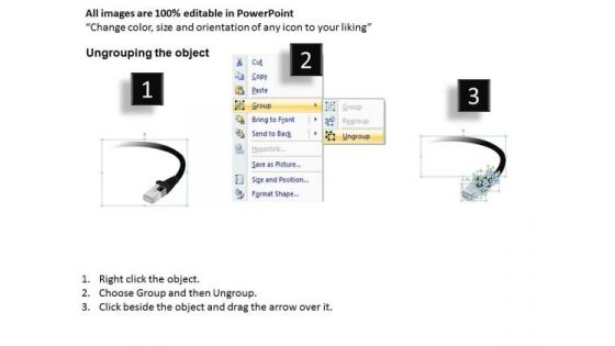Ppt Templates Network Lan Ethernet Cable PowerPoint Slides