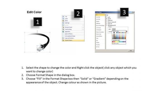 Ppt Templates Network Lan Ethernet Cable PowerPoint Slides