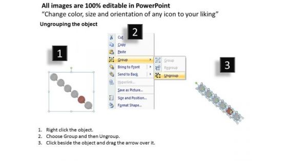 Ppt Text Circles Down Arrow 6 Practice The PowerPoint Macro Steps Business Templates