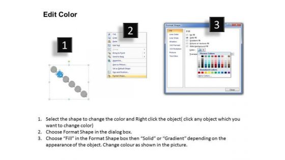 Ppt Text Circles Slanting Arrow 6 Steps Working With Slide Numbers Business PowerPoint Templates