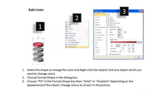 Ppt Theme 3d Illustration Of 4 Stages Free Firm Presentation Course 2 Design