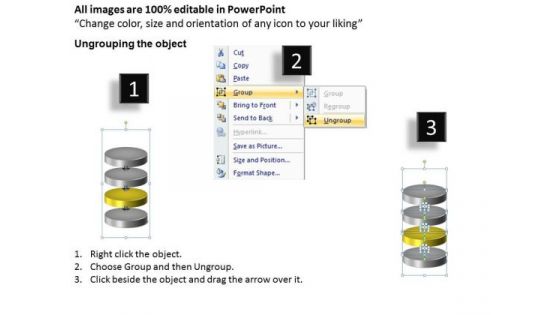Ppt Theme 3d Illustration Of 4 Stages Transnational Representation Video Process Graphic