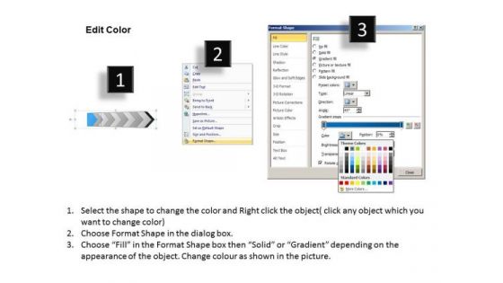 Ppt Theme 3d Illustration Of Arrow Course Action 9 Phase Diagram 2 Graphic