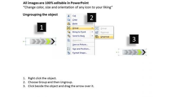 Ppt Theme 3d Illustration Of Arrow Manner 9 Stages Operations Management PowerPoint Image
