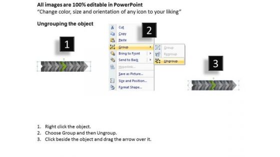Ppt Theme 3d Illustration Of Straightaway Arrow Flow Activity Charts Diagram 7 Image