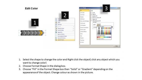 Ppt Theme 3d Illustration Of Straightaway Arrow Flow PowerPoint Diagram 12 Image