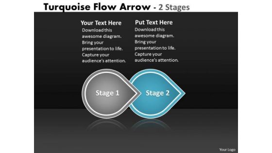 Ppt Theme Beeline Two Phase Diagram Arrow Spider PowerPoint Template 3 Image