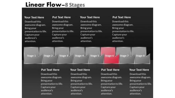 Ppt Theme Multicolored Sequential Flow Network Diagram PowerPoint Template 7 Image