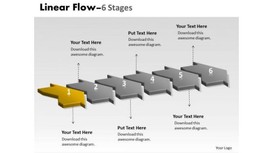 Ppt Theme Work Flow In Past Continuous Six Phase Organization Communication PowerPoint 2 Image