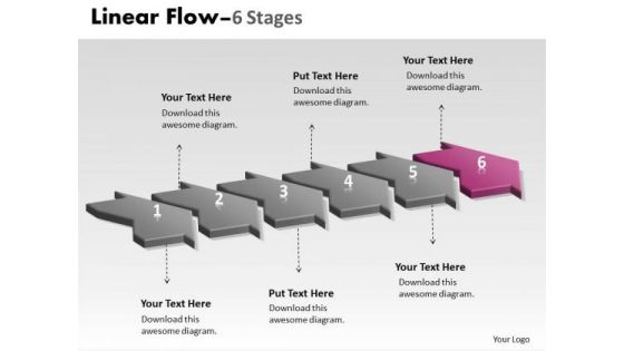 Ppt Theme Work Flow In PowerPoint 2010 Loop Six Phase Enterprise Plan 7 Design