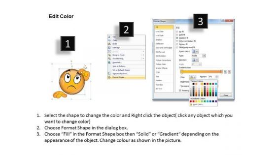 Ppt Thinking Smiley Face Graphic Communication Skills PowerPoint Business Templates