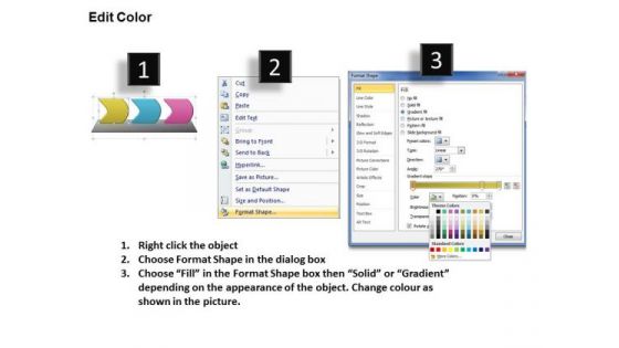 Ppt Three Create PowerPoint Macro Linear Process Templates