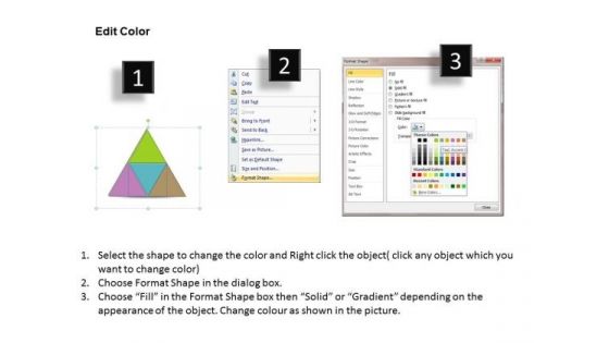Ppt Triangle Formed By Colorful PowerPoint Background Triangles Templates