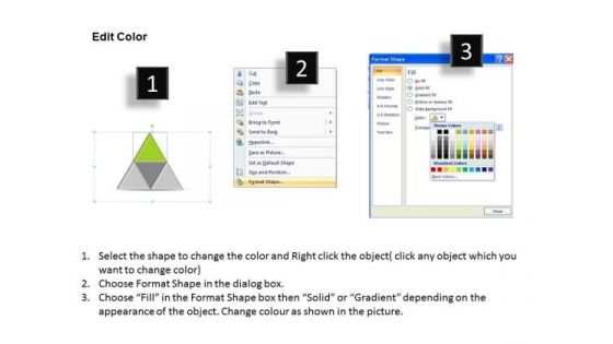 Ppt Triangle Showing Green And Its Components PowerPoint Templates
