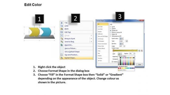Ppt Two Practice The PowerPoint Macro Steps Linear Process Templates