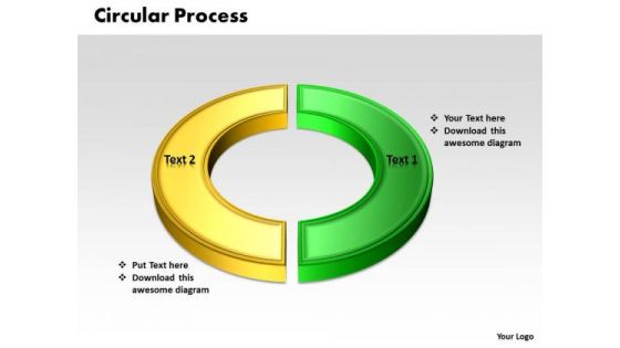 Ppt Two Stages Colorful Circular Communication Process PowerPoint Presentation Templates