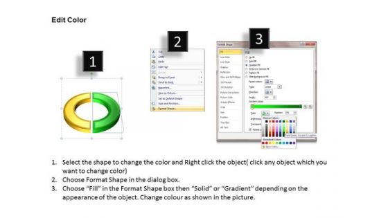 Ppt Two Stages Colorful Circular Communication Process PowerPoint Presentation Templates