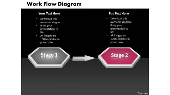 Ppt Two Stages Sequential Learning PowerPoint Backgrounds Flow Diagram 2 Templates