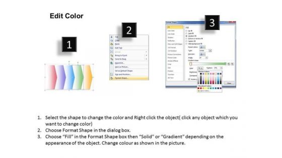 Ppt Uniform Description Of 5 Steps Working With Slide Numbers PowerPoint Templates