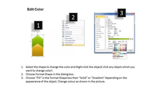 Ppt Upright 2 Steps Description PowerPoint Templates