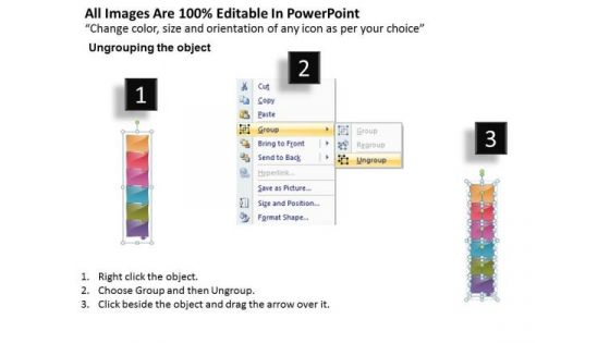 Ppt Vertical 6 Steps Downward PowerPoint Templates