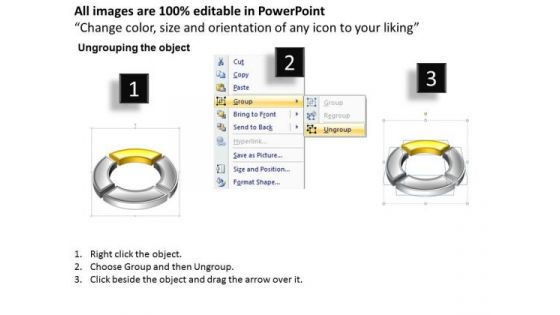 Ppt Yellow Division Illustrating One Issue PowerPoint Templates