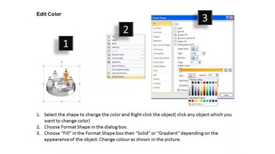 Ppt Yellow Men Standing On Business PowerPoint Presentation Pie Chart Templates