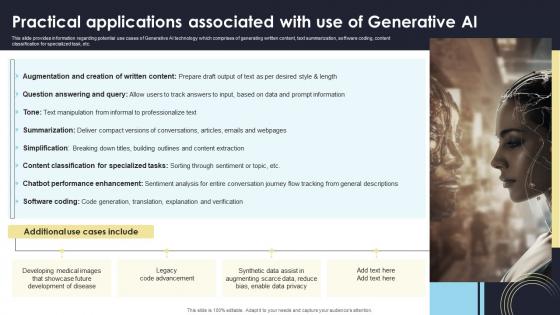 Practical Applications Associated With Use How Generative AI Tools Work AI SS V