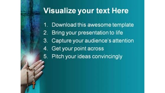 Prayer Religion PowerPoint Template 0610