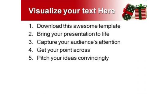 Presents Christmas PowerPoint Template 0610
