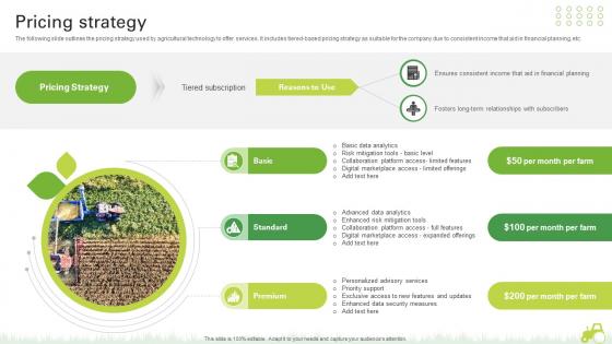Pricing Strategy Agro Innovation Startup Go To Market Strategy GTM SS V