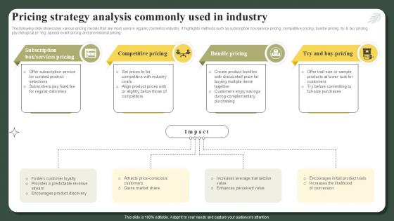 Pricing Strategy Analysis Commonly Used In Industry Successful Launch Ppt Presentation