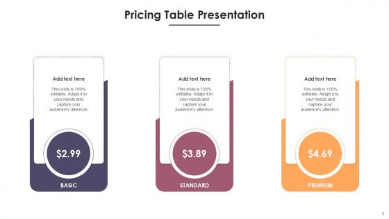 Pricing Table Bundle Powerpoint Ppt Templates And Slides