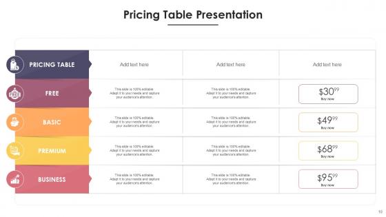 Pricing Table Bundle Powerpoint Ppt Templates And Slides