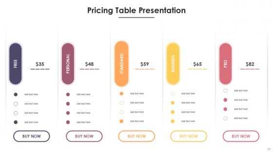 Pricing Table Bundle Powerpoint Ppt Templates And Slides