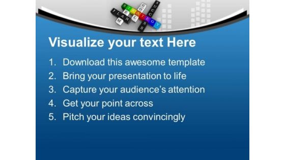 Principles Of Success In Crossword PowerPoint Templates Ppt Backgrounds For Slides 0213