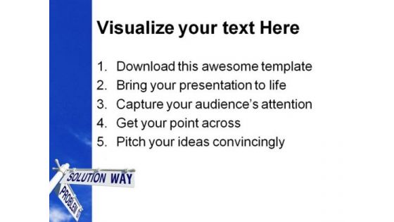 Problem And Solution Way Business PowerPoint Themes And PowerPoint Slides 0811