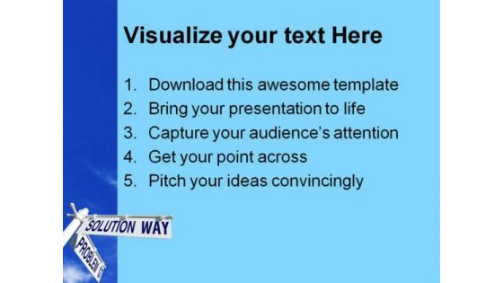 Problem And Solution Way Business PowerPoint Themes And PowerPoint Slides 0811