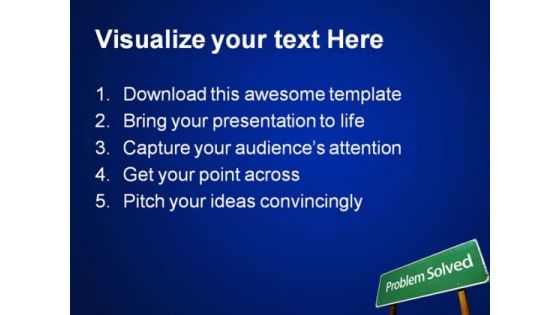 Problem Solved Business PowerPoint Templates And PowerPoint Backgrounds 0811