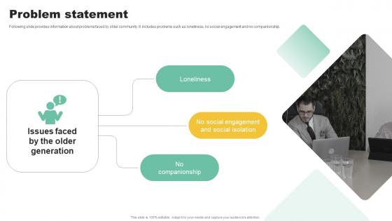Problem Statement Social Community Management Solution Funding Pitch Presentation Infographics Pdf