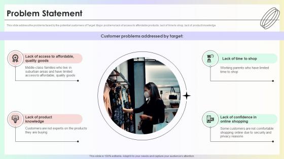 Problem Statement Target Store Investor Funding Pitch Deck Problem Statement Target Store Investor Funding Pitch Deck